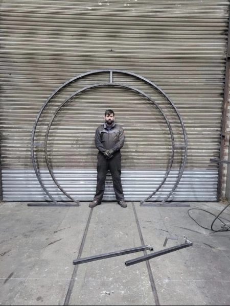 our engineer with his circle.