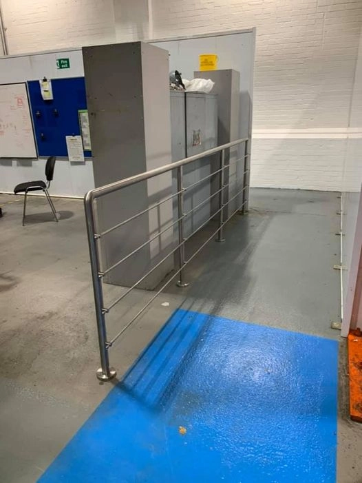 These modular infill stainless steel pedestrian barrier act as a Pedestrian Routing / protection barrier, we offer full installation of these within your premises 