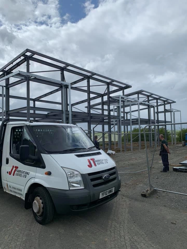 Our onsite engineers inspecting the building after the steel frame has been installed.